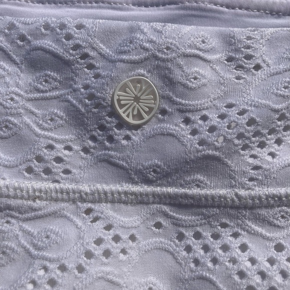 Lilly Pulitzer Luxletic Corrine Skort Skirt White Floral Stretch Eyelet Sz XL - Picture 7 of 8